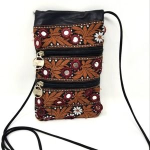 Leather Tapestry Artisan Bohemian Style String Crossbody Boho‎ Vacation C…